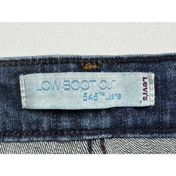 Levi's 545 Women's Low Bootcut Blue Denim Jeans - Size 10 L/C (32x33) - Picture 4 of 5